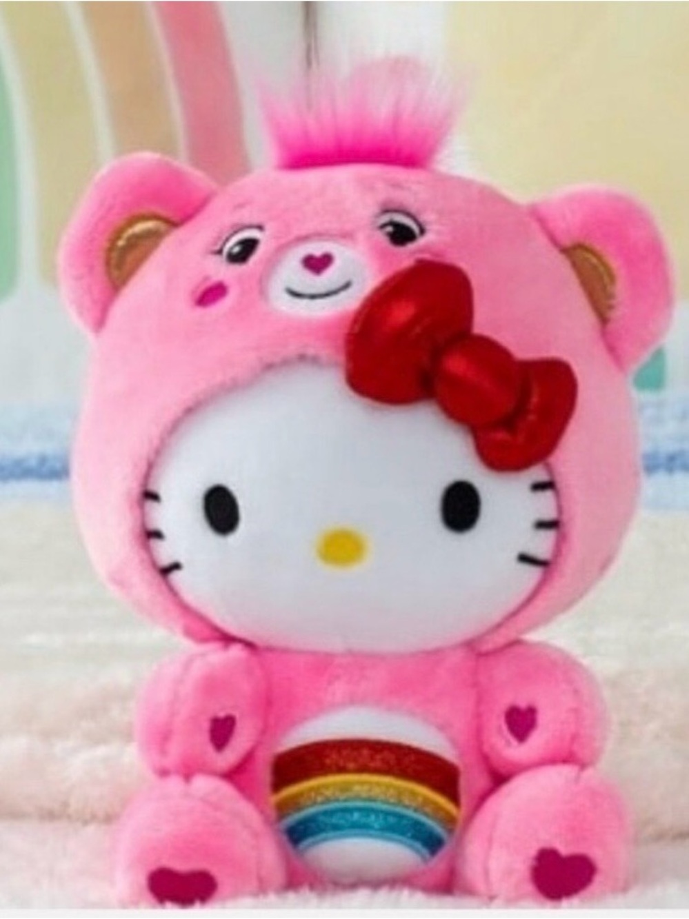 Hello Kitty & Friends Care Bear Collaboration Cheer Bear New with Tags